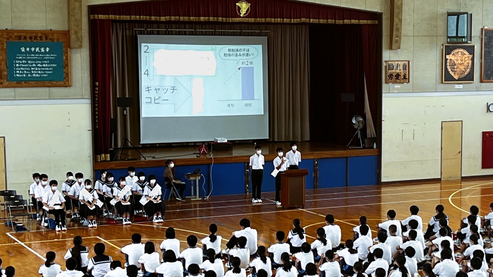 040708 立会演説 生徒会長選挙1